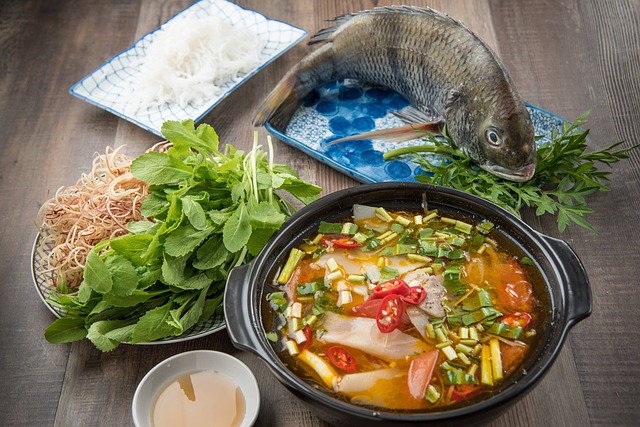 Frigideira de peixe com leite de coco