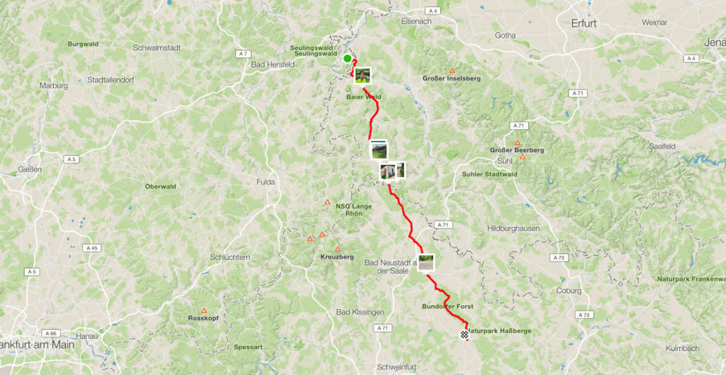 123 km - Von Heringen nach Hofheim in Unterfranken