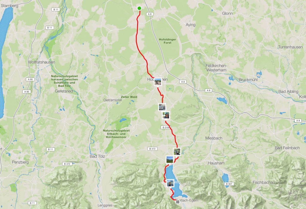 43 km Von Otterloh bis zum Tegernsee