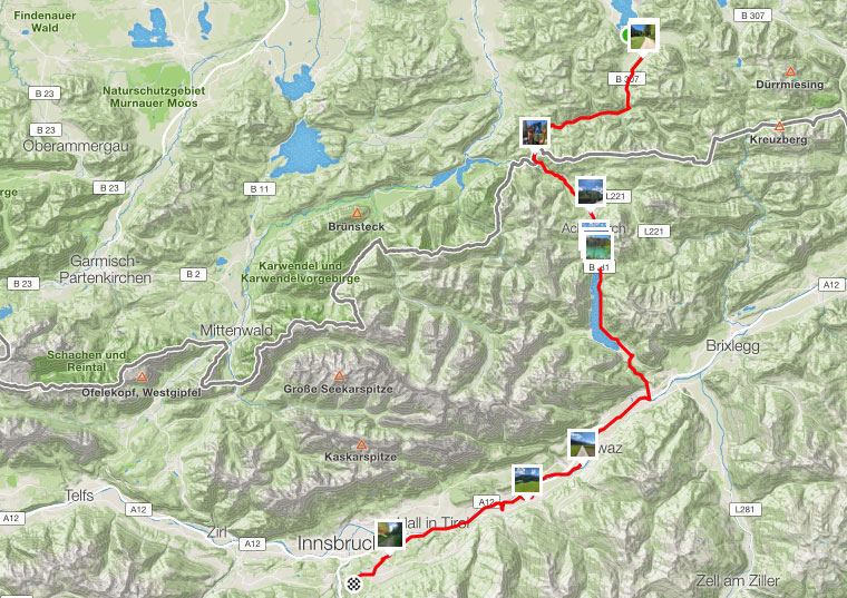 91 km vom Tegernsee nach Innsbruck