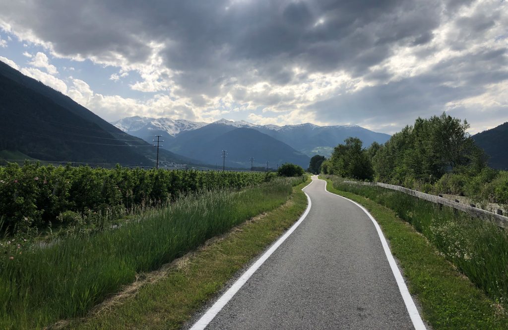 Unendlich lange Radwege in Südtirol