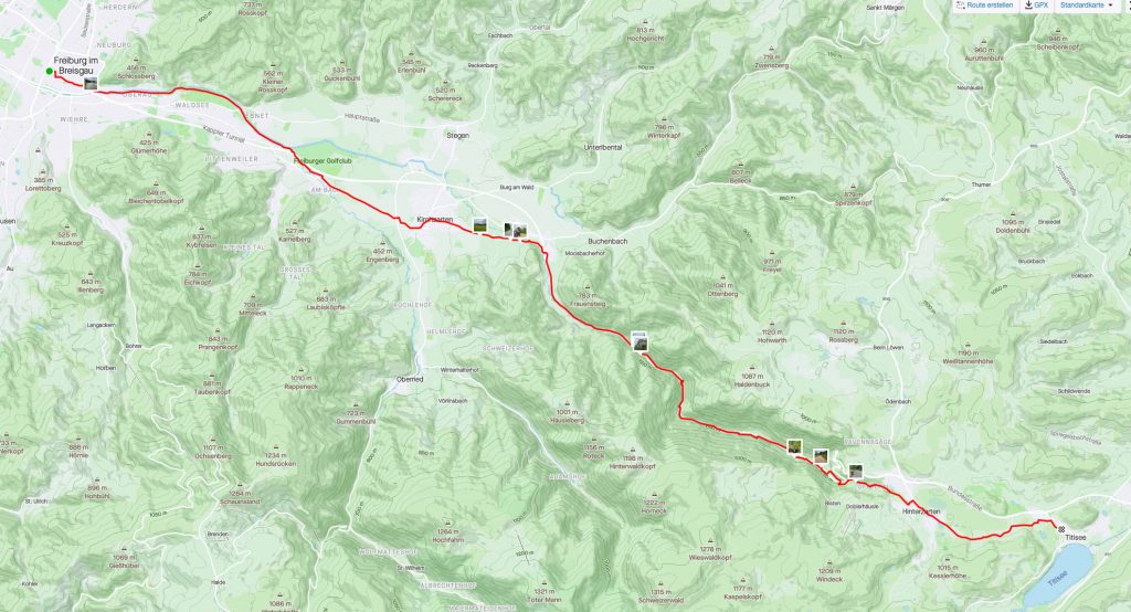 Freiburg bis zum Titisee
